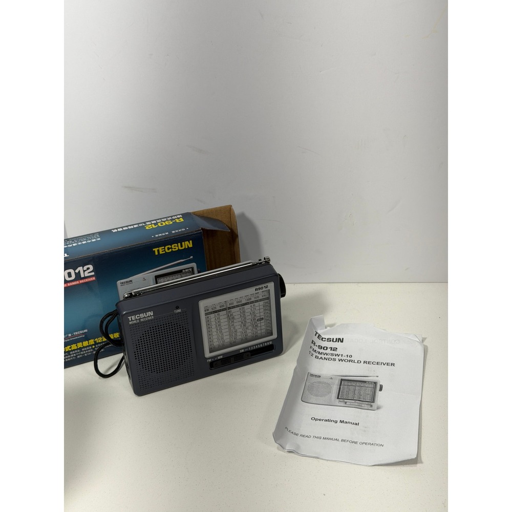 Tecsun R-9012 AM FM SW 12 Bands World Receiver Portable Radio Black Gray